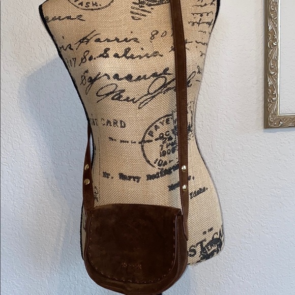 Elizabeth and James Handbags - Elizabeth and James Zoe Brown Suede Saddle Bag